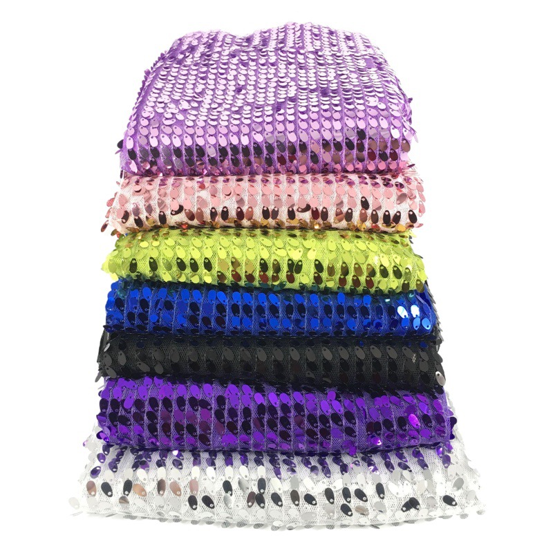 Spot 9mm melon seeds sequin fabric luggage toys spring and summer dress stage dance decorative beads sequin cloth