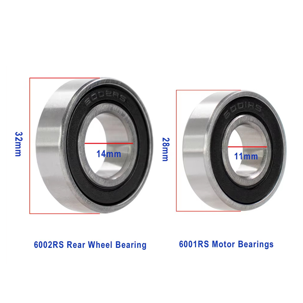 Deep groove ball bearing 6001RS/6002RS motor bearing rear wheel hub ball bearing millet auxiliary wheel bearing