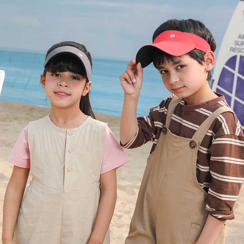 Korean Parent-Child Empty Hat Summer Sweat-Absorbing Foldable Children's Breathable Sunshade Sports All-in-One Sunshade Hat