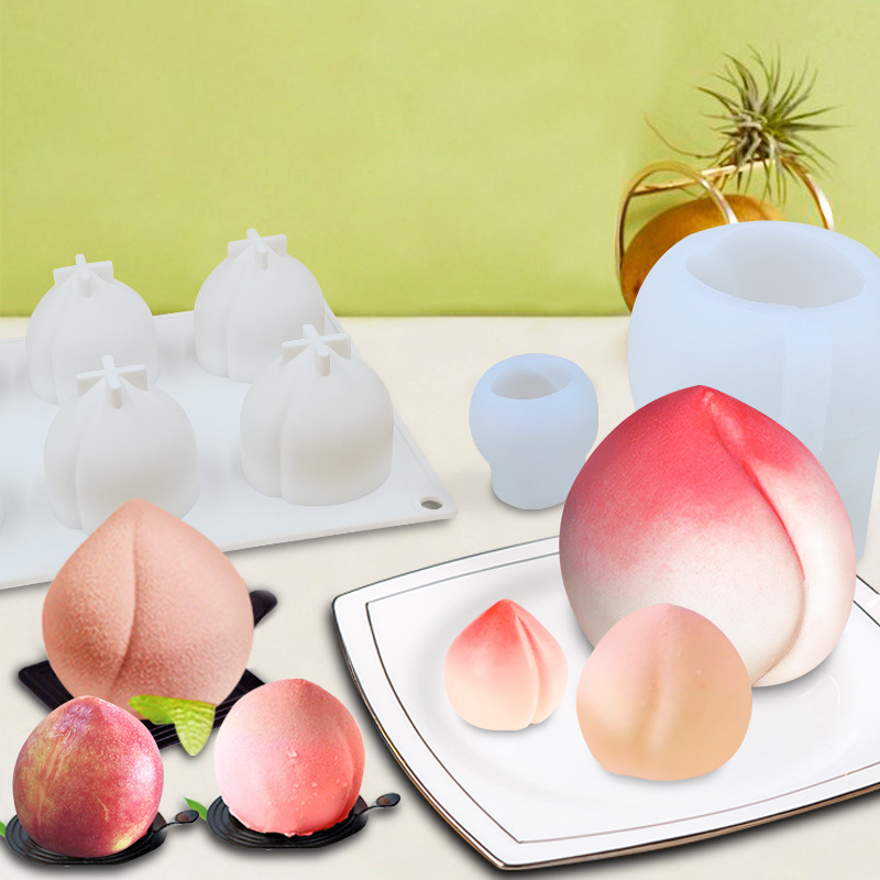 Sanxin peach silicone mold DIY milk jelly bowl cake mousse cake grinding tool Dew mold