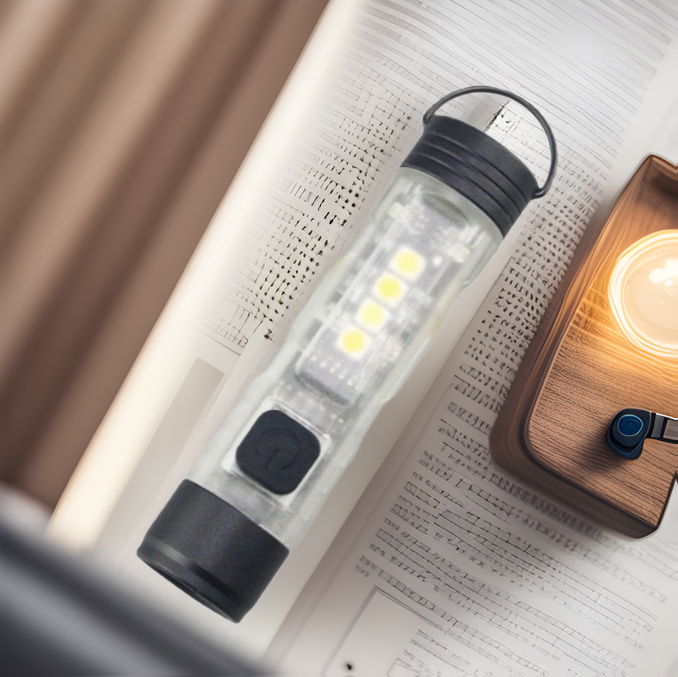 Strong light pocket cap lamp outdoor camping atmosphere led long endurance disaster relief emergency hand lamp rechargeable flashlight