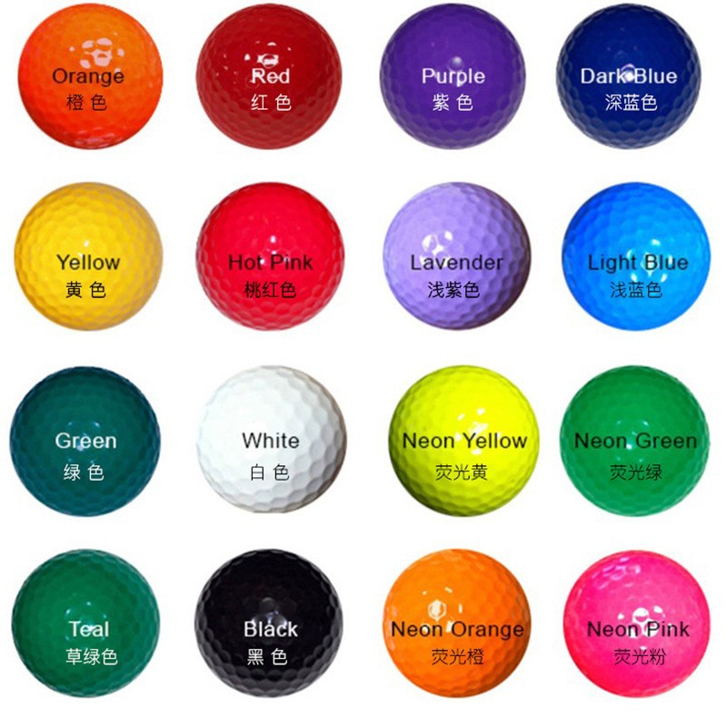 Picture of New golf brand new double-layer golf white ball two-layer practice ball color gift ball printable logo