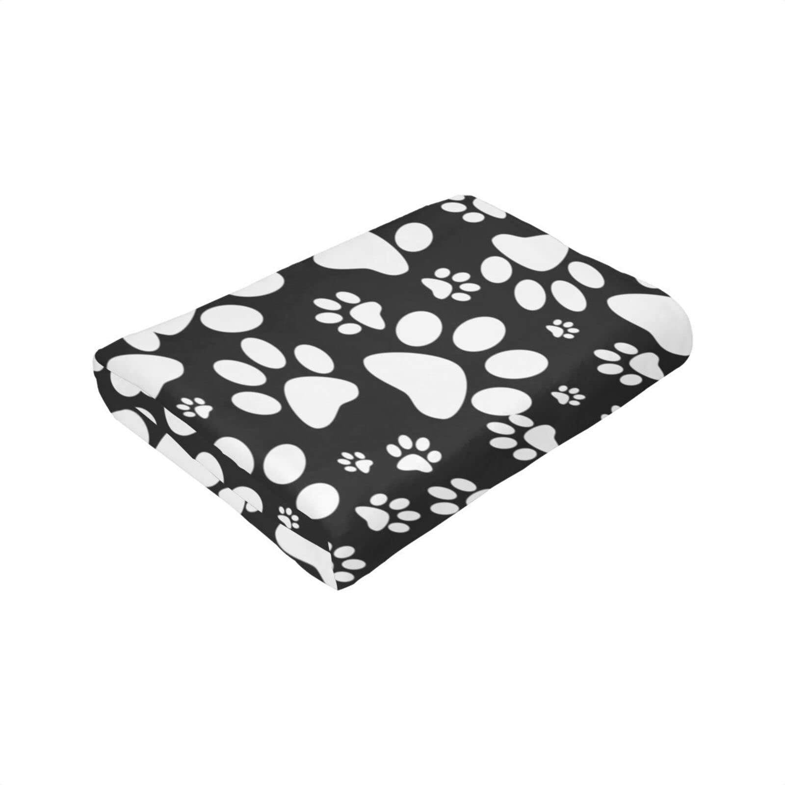 Picture of dog claw print cover blanket plush comfortable soft flannel blanket for bed sofa chair decoration amazon