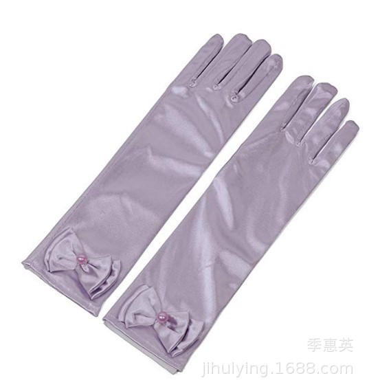 Picture of Children's Dance Clothing Princess Dress Long Long Gloves Flower Girl Dress Bow Gloves Cross-Border