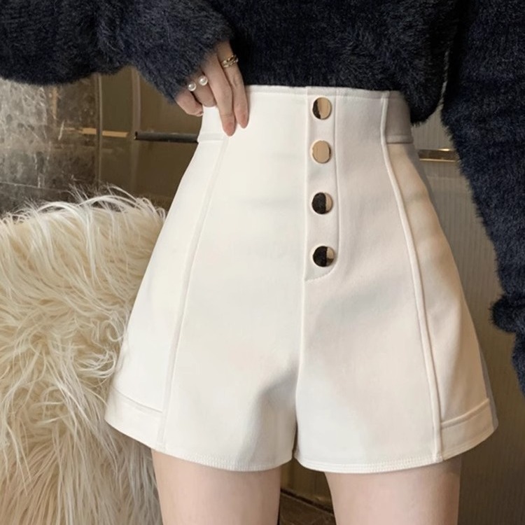 plus size Internet Celebrant Hot Shorts Women's New Autumn Small High Waist Slimming Wide Leg Black Casual Trendy Pants