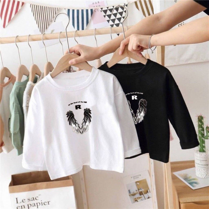 Picture of Spring and Autumn 2024 New Children's Cotton Long-sleeved T-shirt Children's Handsome Base Shirt Children's Inner Top