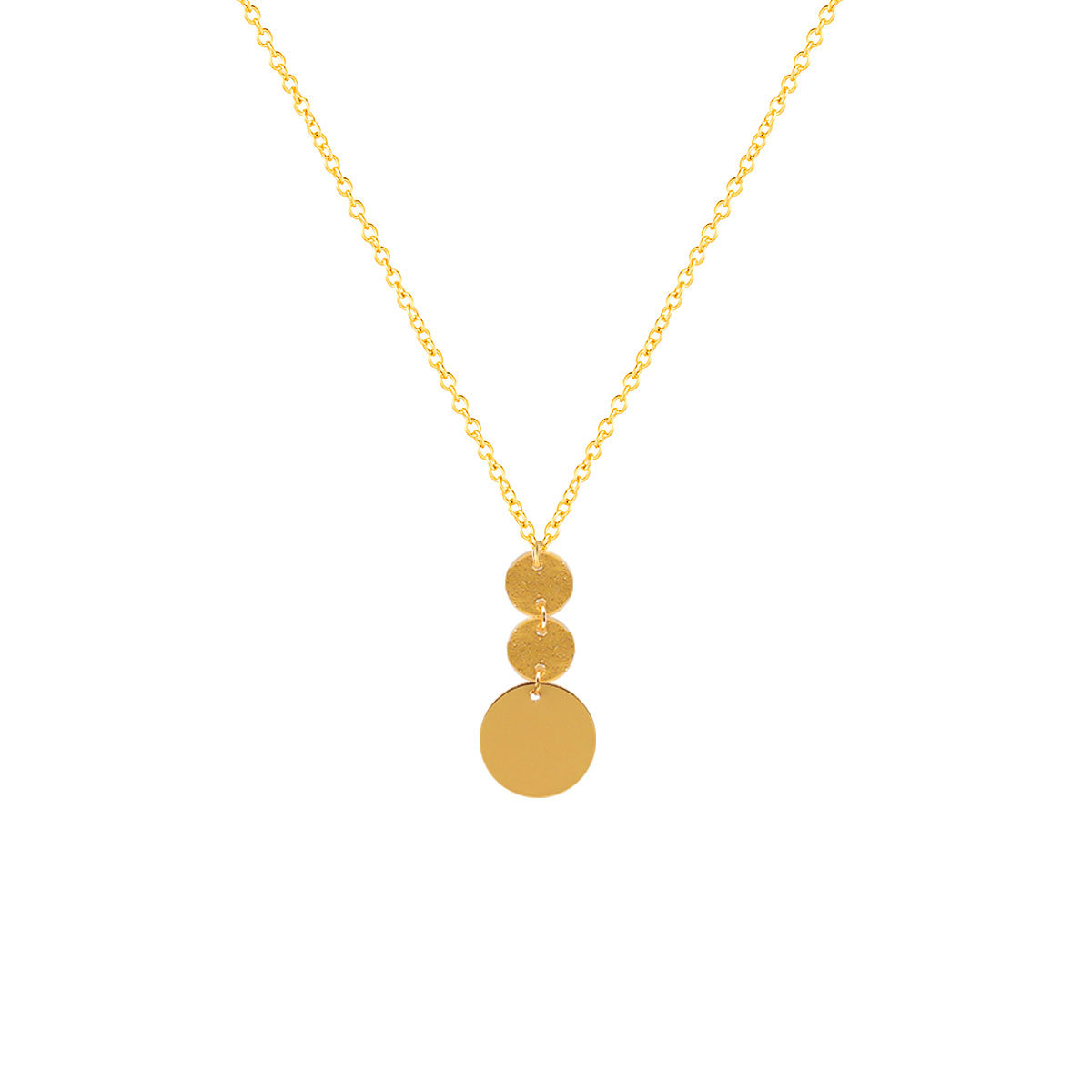 Picture of European and American Cross-Border Jewelry Large and Small Round Sequin Necklace Women's Personalized Creative Accessories Pendant Clavicle Chain