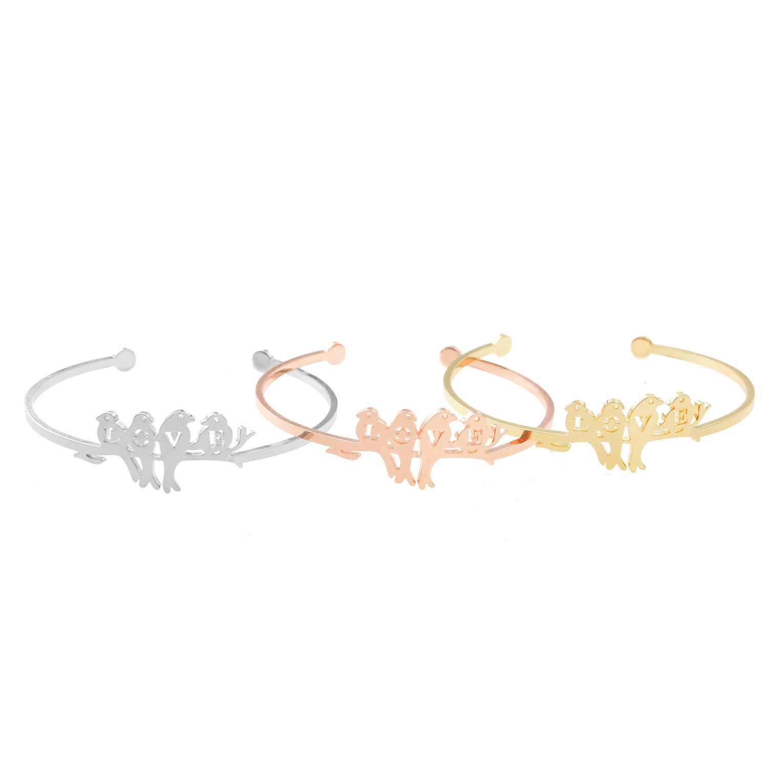 Korean version of the same couple bracelet fashion OL wind simple innocent girl bracelet European and American gold-plated C bracelet wholesale