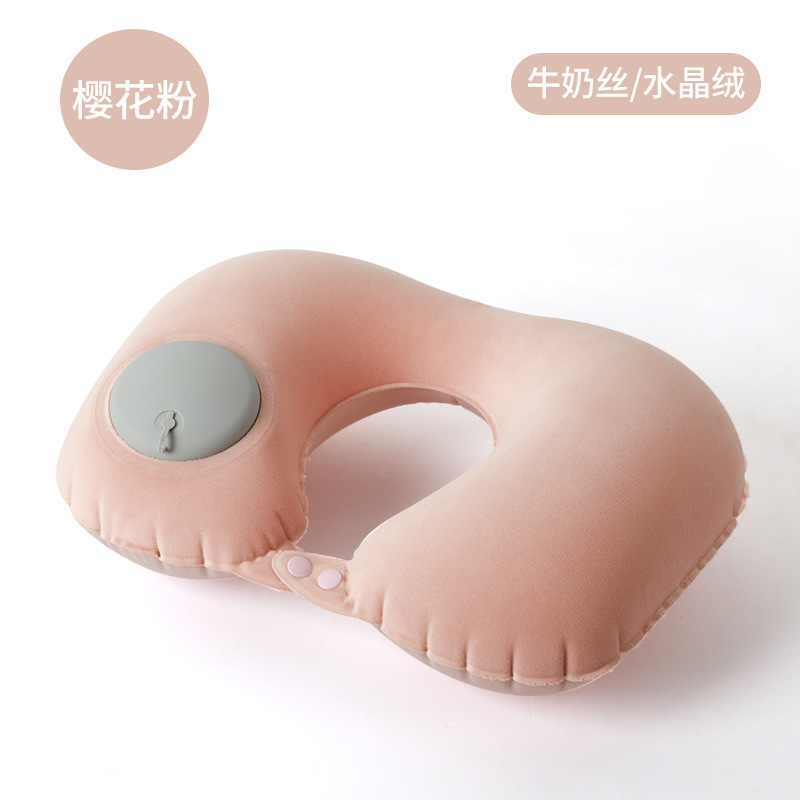 Picture of Inflatable U-shaped Pillow Cool Pressing Inflatable Pillow Travel Portable Neck Pillow Travel Sanbao Storage Pillow for Airplane