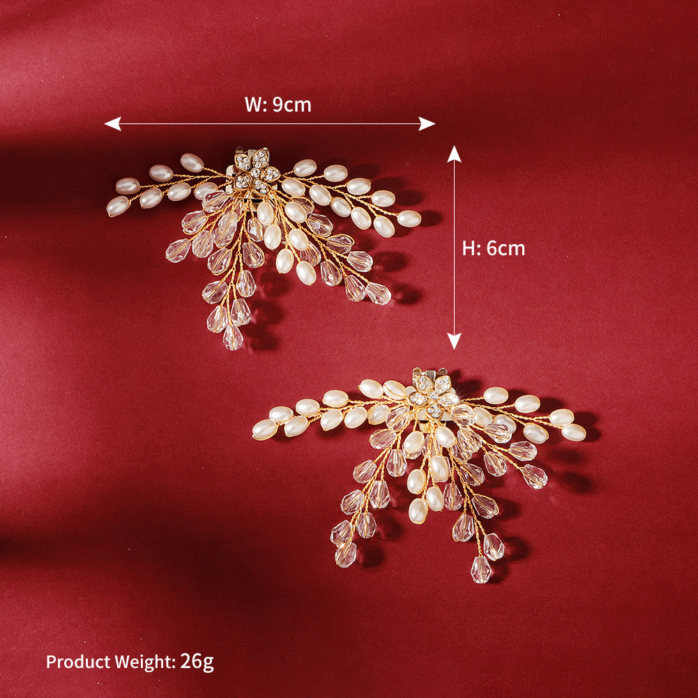 Picture of European and American Bride Wedding Shoes Accessories Detachable Shoe Buckle Exquisite Handmade Accessories Beautiful Crystal Beaded High-heeled Shoes Shoe Flower