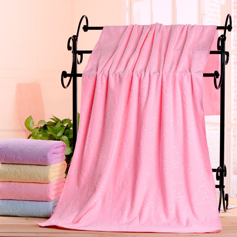 Picture of Factory Custom Microfiber Embossed Three-piece Bath Towel Quick-drying Towel Absorbent Soft Thickened Bath Towel Recommended by Shopkeeper