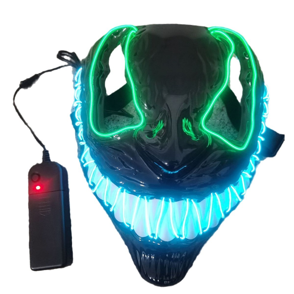 Picture of In-Stock Amazon Halloween Venom Mask El Cold Light Ktv Dance Party Horror Scary Cool Glowing