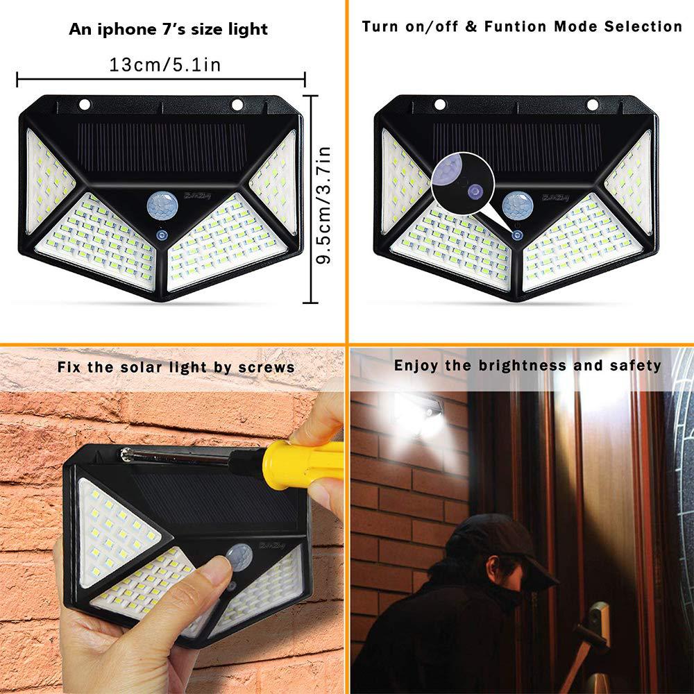 Picture of Wilder 114LED solar wall lamp courtyard four-sided luminous solar lamp human induction waterproof outdoor lamp