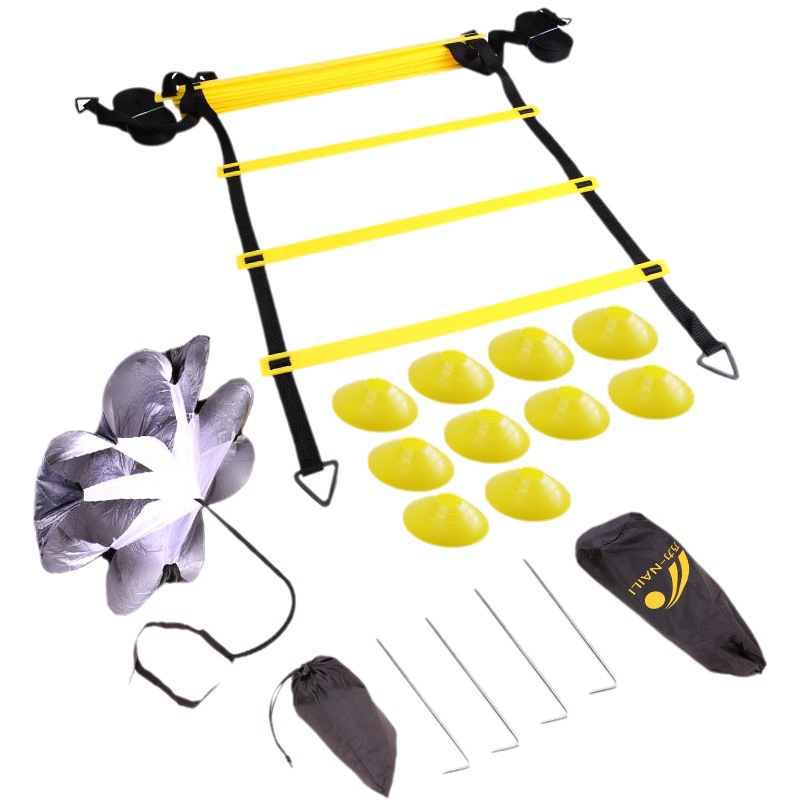 Agile Ladder Set Football Training Set Agile Ladder Jump Ladder Speed Ladder Logo Plate Resistance Umbrella Set