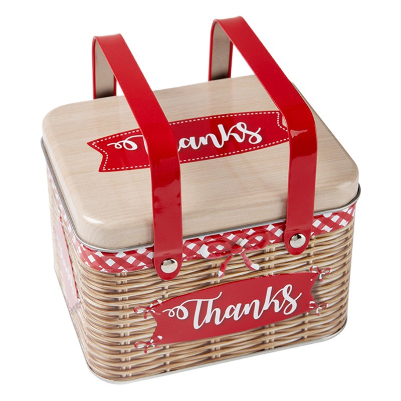 Picture of High-End Gift Jar Mid-Autumn Festival Suitcase Candy Cookie Tin Box Biscuit Box Mooncake Box Square Large Mid-Autumn Festival Gift Box