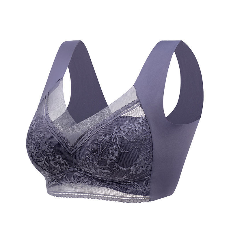 Picture of Live Broadcast Popular Sexy Lace Large Size Beautiful Back Fixed Cup Thin Push-Up Seamless Intimates Women's Anti-Sagging Bra