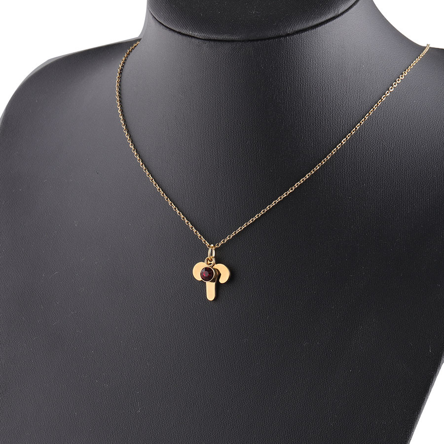 Picture of Golden Twelve Constellation Necklace Lucky Birthstone Birthstone Necklace European and American Constellation Necklace Stainless Steel Jewelry