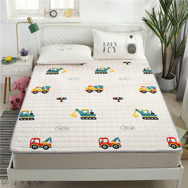 Picture of Four Seasons Mattress Cushion Household Protective Pad Thin Student Dormitory Single Bed Mattress Cushion Folding Bedroom Double