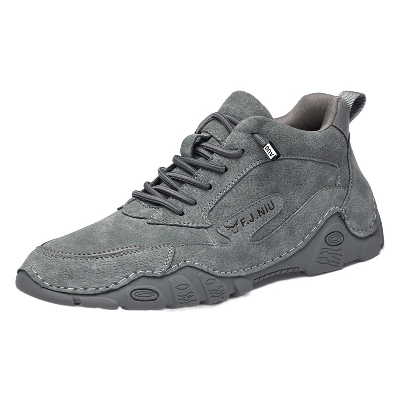Cross-border cotton shoes high-top outdoor casual shoes genuine leather men's Martin boots Amazon wear-resistant non-slip plus size men's shoes