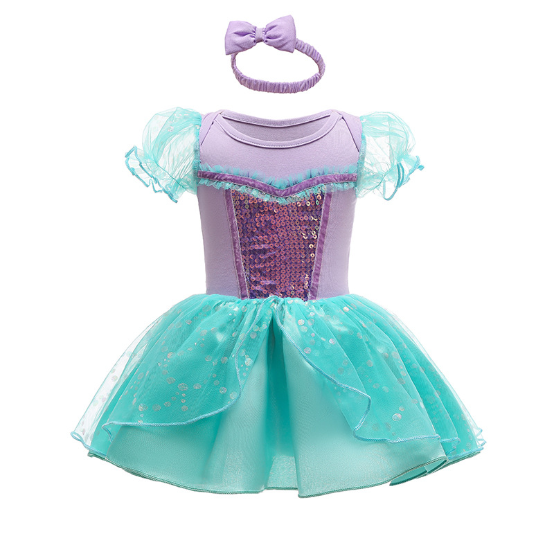 Picture of Halloween Children's Clothing, Short-Sleeved Pullover, Baby Baby Hooded Princess Jumpsuit, Romper Dress