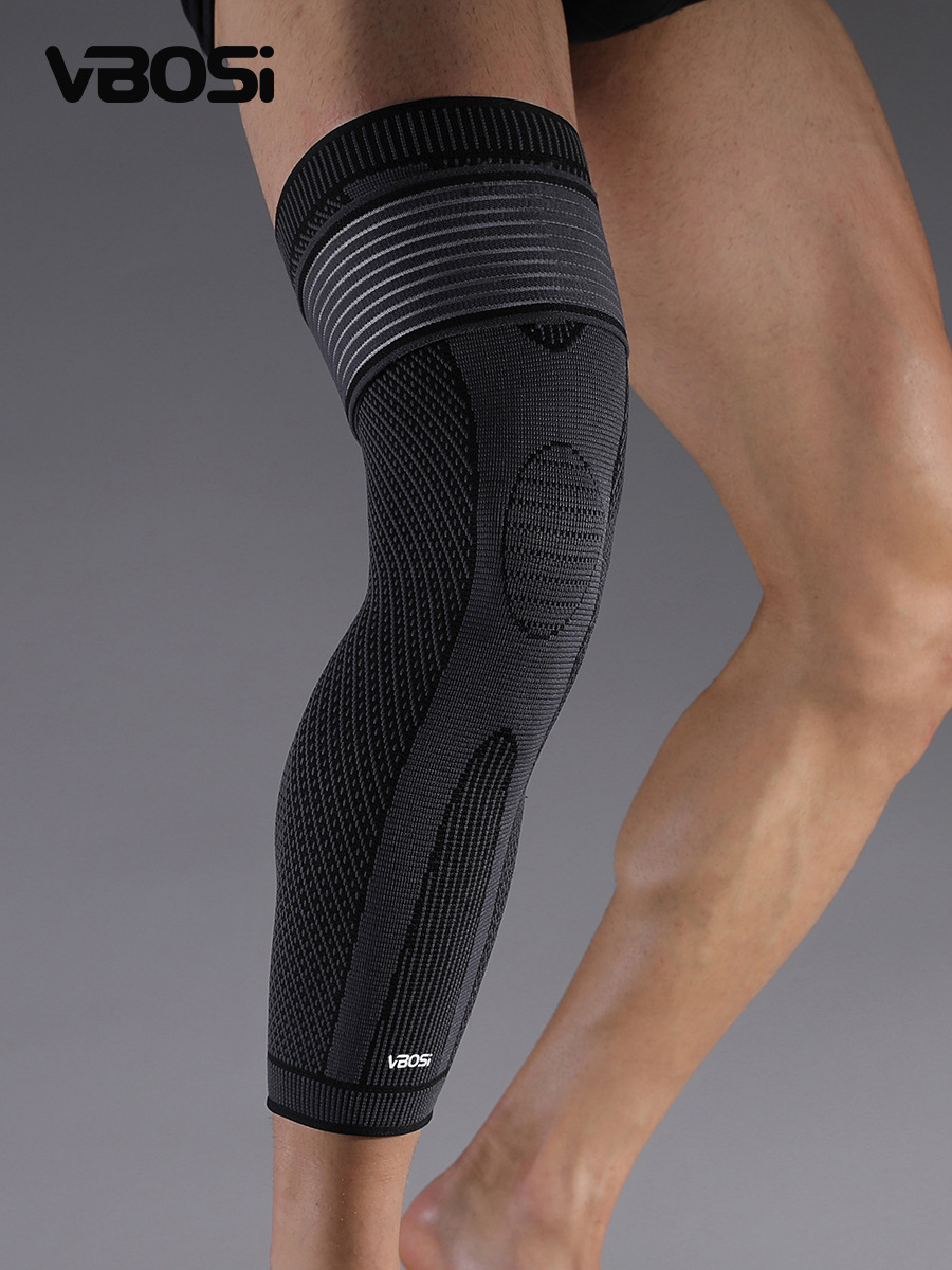 Vbosi Sports Knee Pads Outdoor Badminton Basketball Nylon Knitted Warm Anti-Slip Extended Pressurized Manufacturer Wholesale