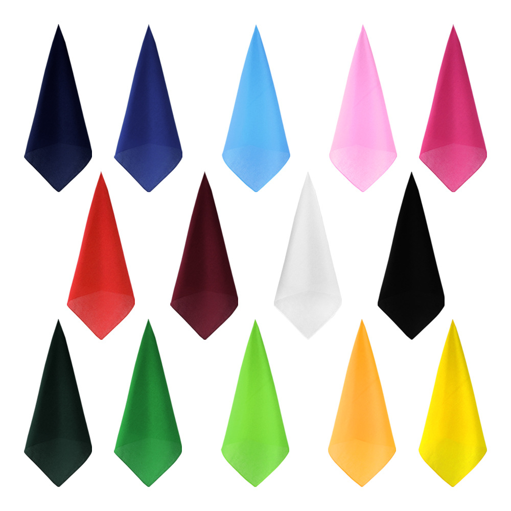 Picture of Factory wholesale polyester outdoor riding solid color plain handkerchief square cross-border multi-color simple versatile hip-hop scarf