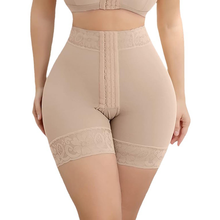Picture of Cross-border Europe and the United States high waist belly pants lace crotch hip pants row buckle full hip waist crotch body plastic pants