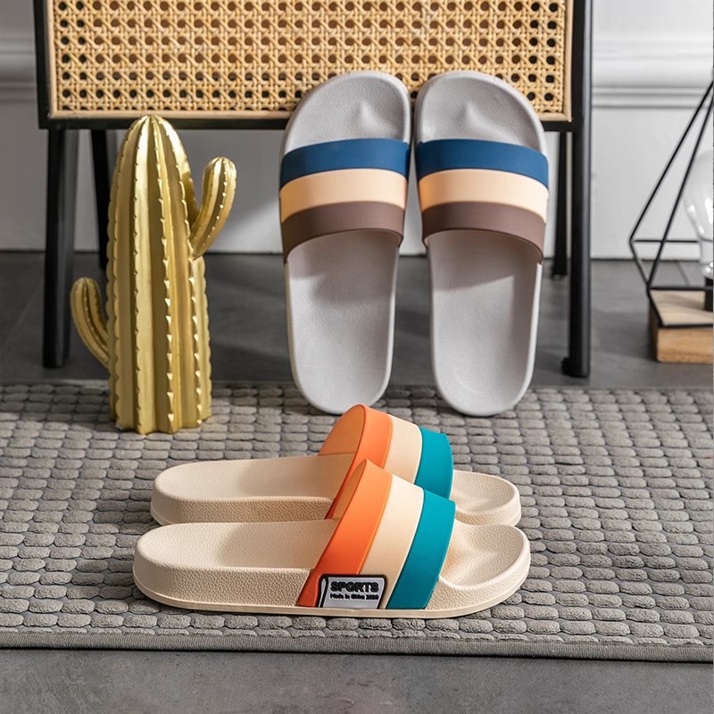 Feeling Slippers Women's Summer Wear Fashion Couple's Home Pair Indoor Bath Bathroom Non-slip Sandals Men