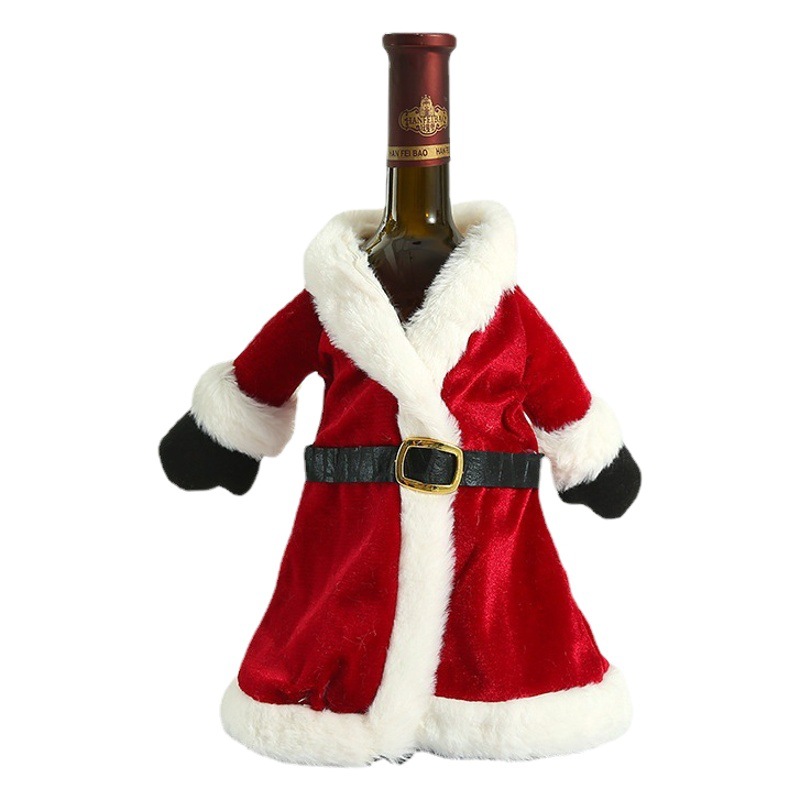 2022 creative Christmas wine cover Christmas dress wine bottle cover Christmas skirt wine bottle decoration creative wine bag