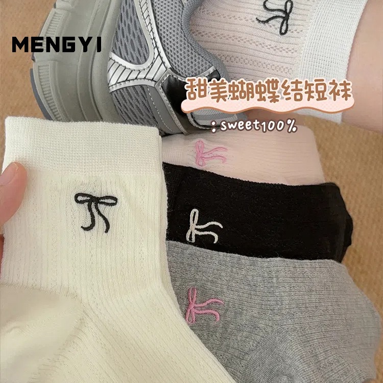 Ballet style bow cotton socks ladies deodorant sweat-absorbent summer socks boneless socks Zhuji socks wholesale