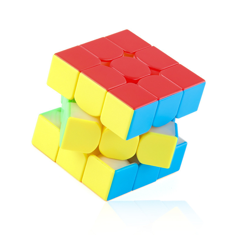 Picture of Diesheng racing smooth rotating magnetic third-order Rubik's Cube black and white background solid color positive-order Rubik's cube toy factory wholesale