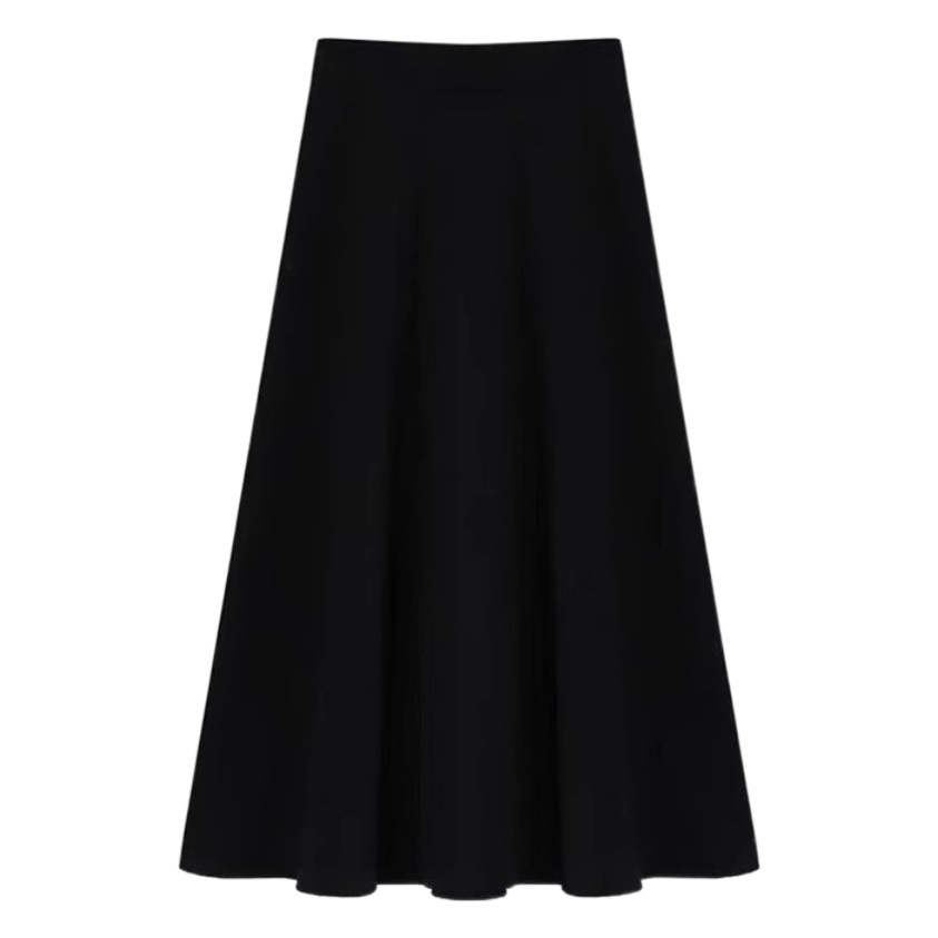High Waist Slim Look Fashionable Korean Style Skirt Women's Mid-length Design Sense Large Swing Skirt High-end Sense Suit One-step Skirt