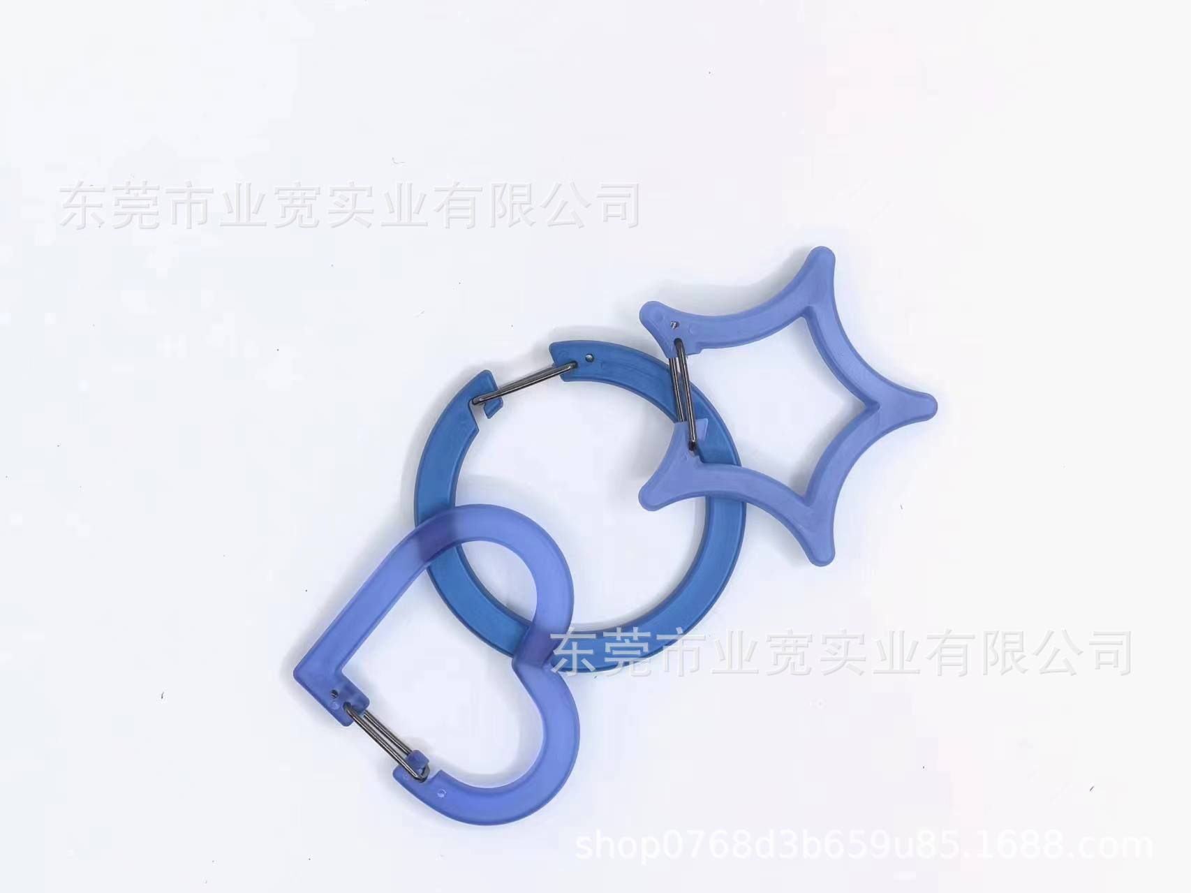 Picture of Japanese dopamine color love star round ring buckle key chain pendant buckle combination cute