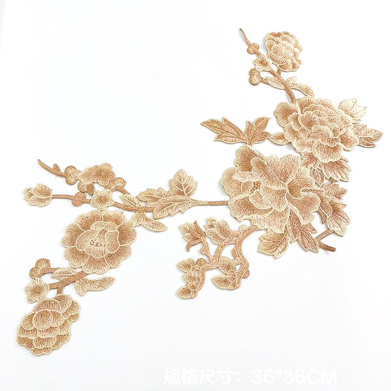 Quality Embroidery Stereo Flower Lace Clothing Accessories DIY Accessories Accessories Lace Applique Large Flower Collar Flower