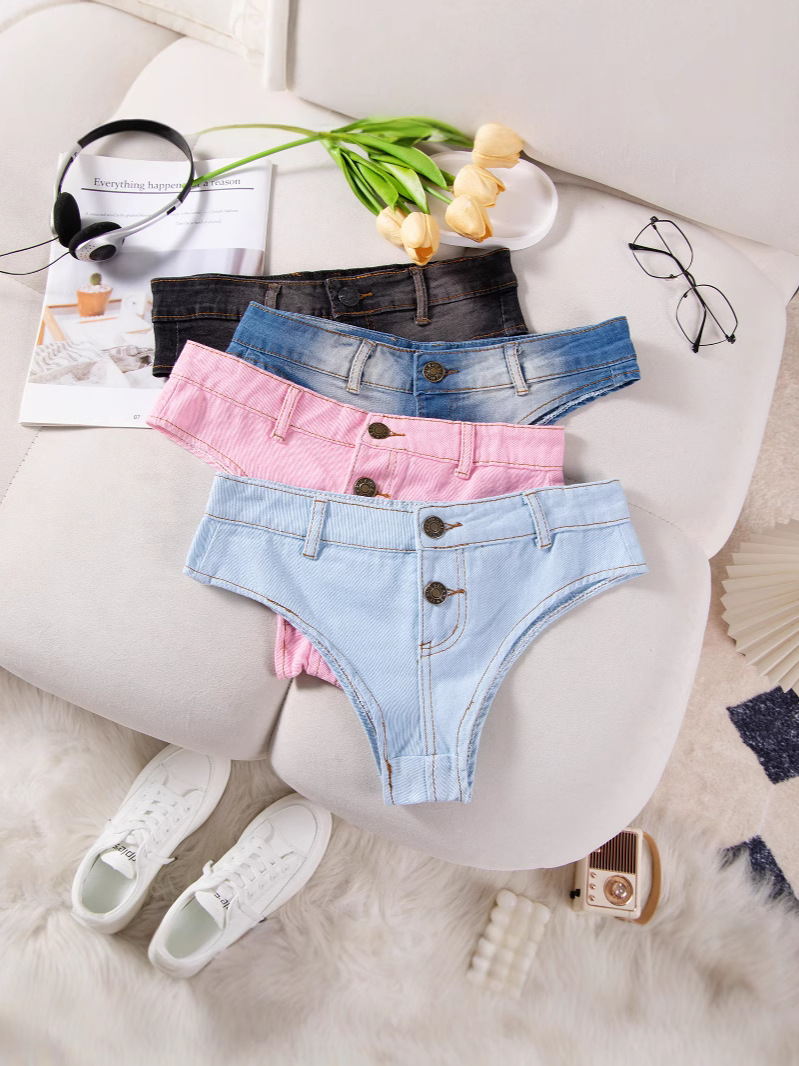 620 # Amazon's New European and American Summer Women's Sexy Denim Shorts Hot Pants Ultra-Short Jeans Ripped Nightclub Women's Clothing