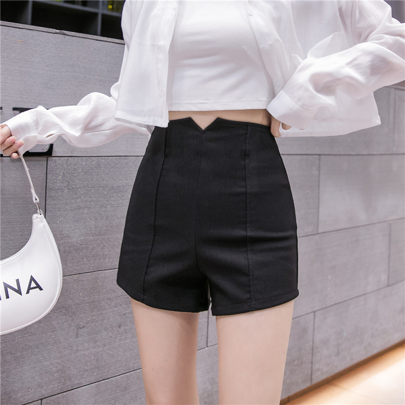 New High Waist Slim A- line Skirt V Korean Style Pleated Summer Suit Short Skirt All-match Waist Women's Small 2023 Thin