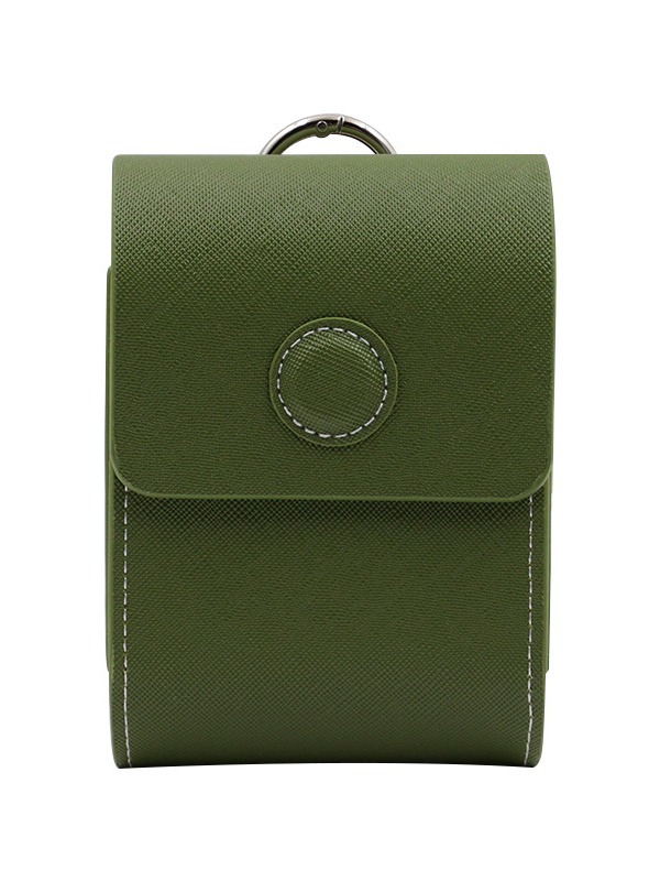 In stock Japanese and Korean hot selling golf bag portable golf rangefinder protective waist bag color matching PU leather golf bag