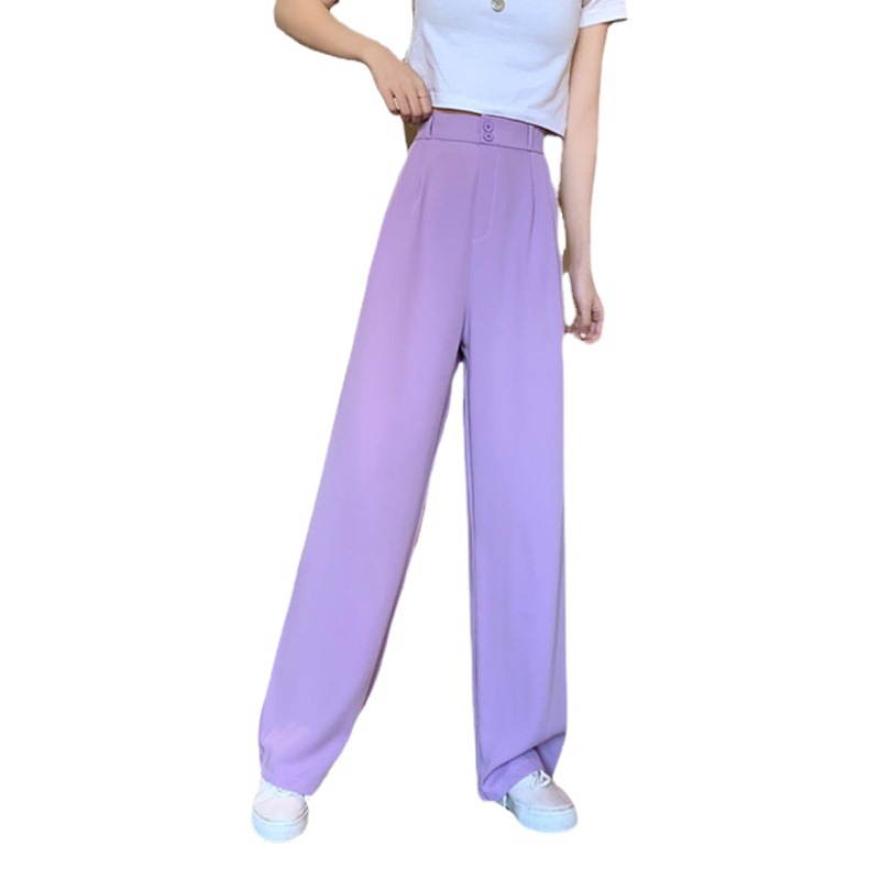 High waist draping suit pants for women spring and autumn 2022 new trendy loose straight mop black wide leg long pants