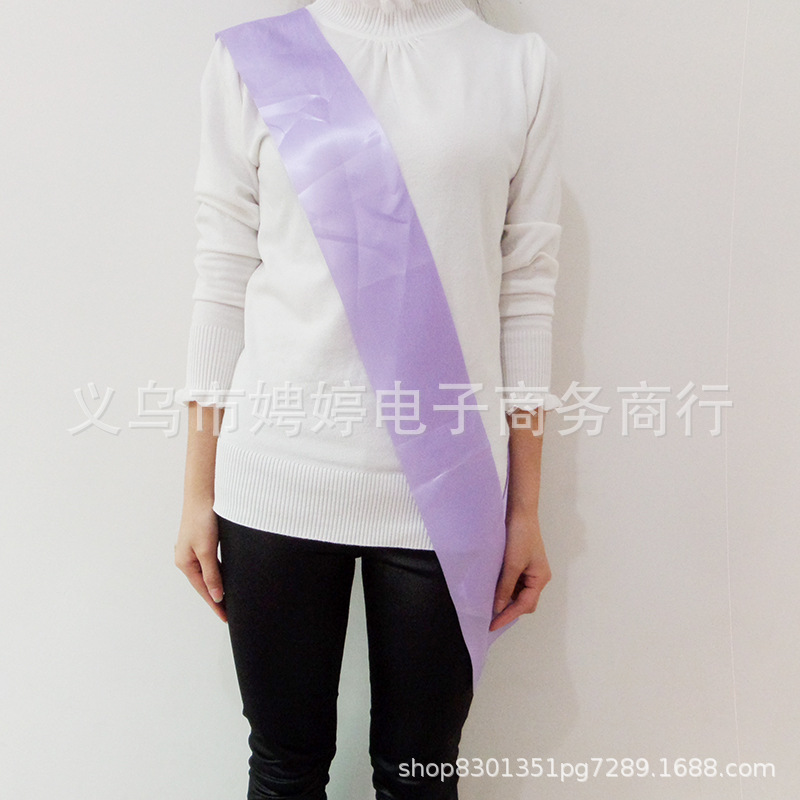Picture of Cross-border Spot Bachelor Party Etiquette Strap Bridal Shoulder Strap Etiquette Strap Wedding Birthday Party DIY Blank Shoulder Strap