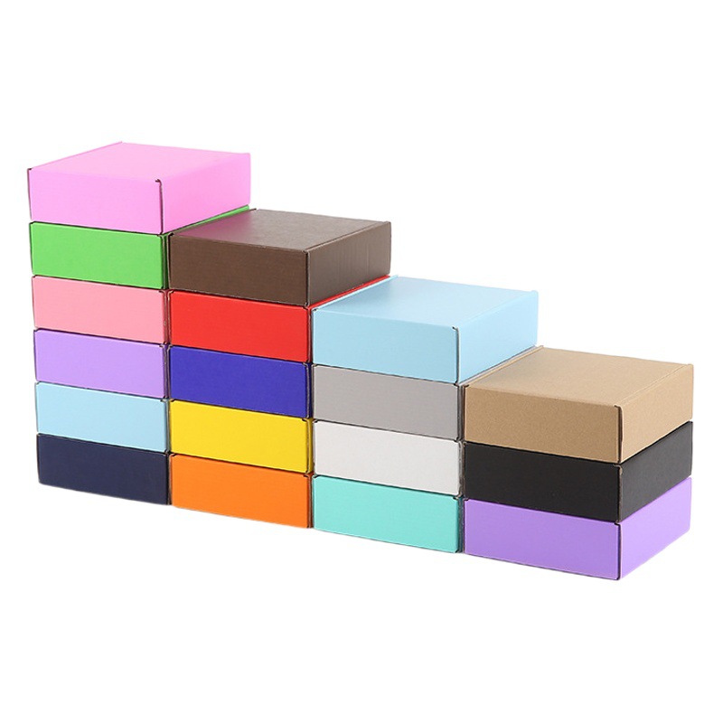dark blue aircraft box express packaging corrugated color carton double-sided aircraft box folding packaging box wholesale custom