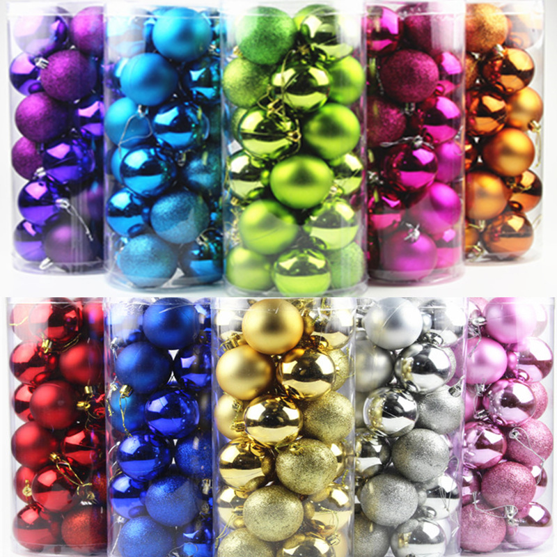 Christmas Decorations 6cm Christmas Ball Electric Ball Christmas Hotel Shopping Mall Window Decorative Ball Ceiling Hanging Ball