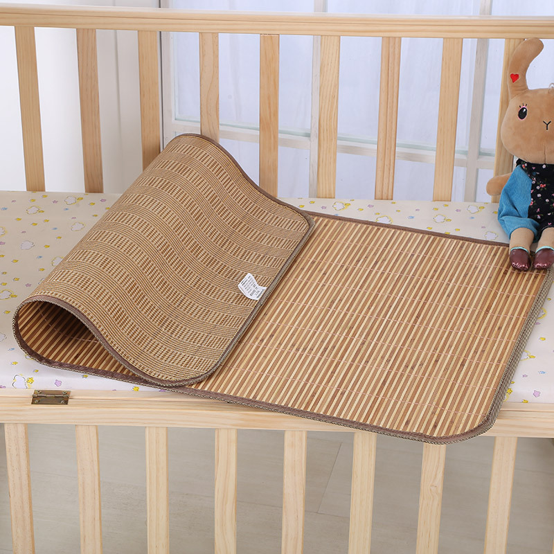 Picture of Kindergarten baby sleeping mat baby bed bamboo mat summer children's sleeping mat double-sided linen mat factory wholesale