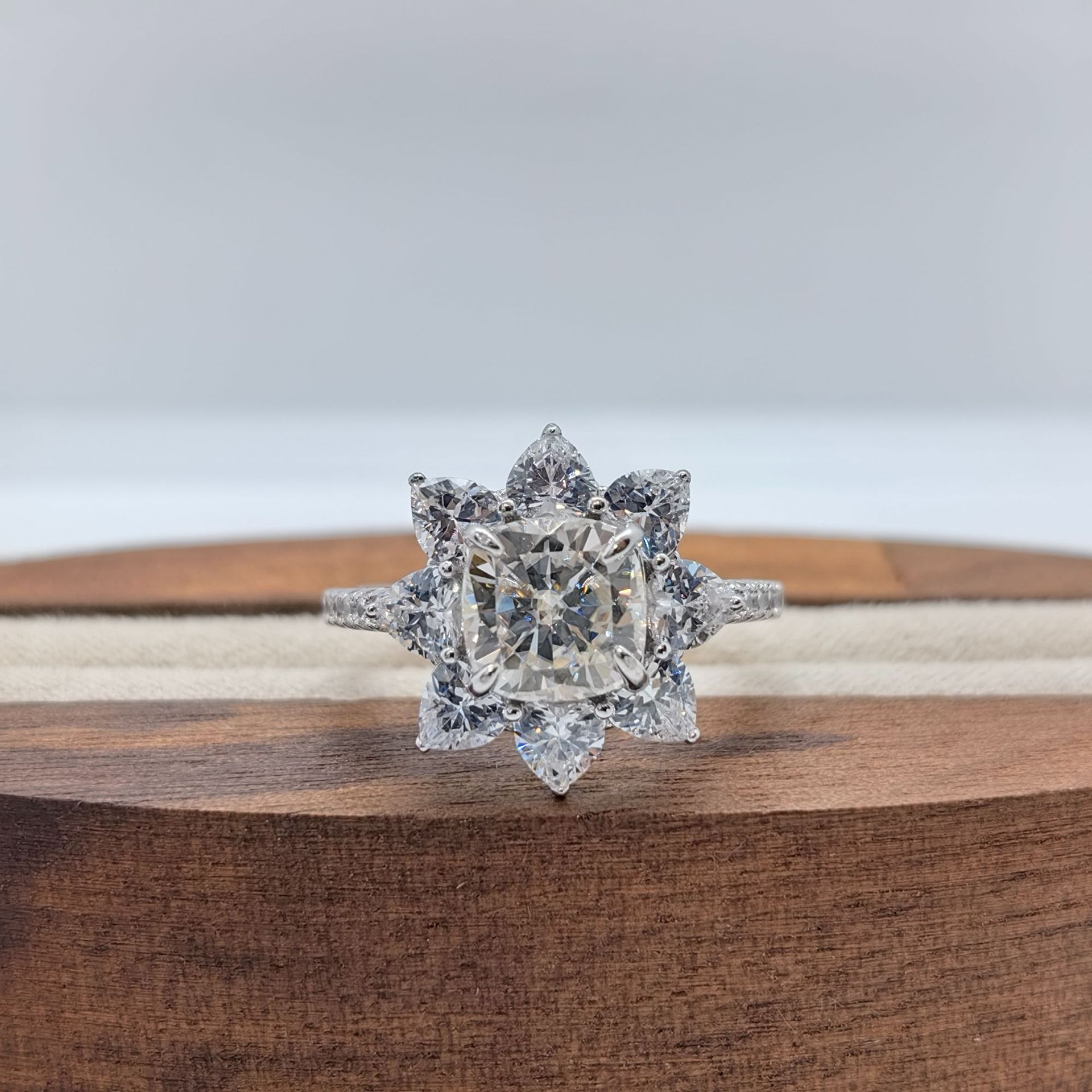 Cross-border wish same S925 sterling silver sunflower ring personalized fashion women's ring