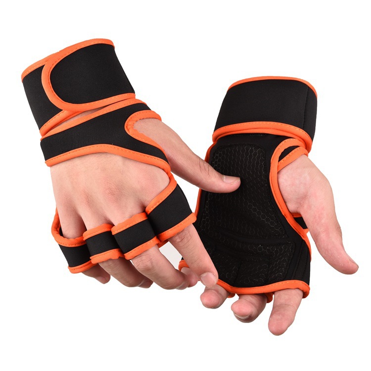 Sports Fitness Gloves, Wrist Guards, Extended Weightlifting Dumbbell Training Palm Guards, Non-Slip Exercise Equipment, Special Fitness Gloves