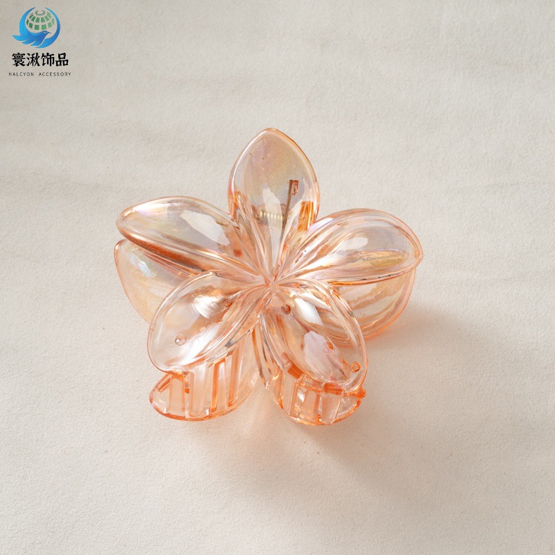 Picture of Cross-border egg flower clip large high-grade gradient Flower hairpin back head updo ponytail shark clip headdress