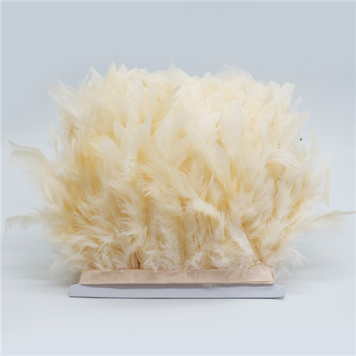 Picture of Turkey Feather Cloth with Flame Edge Feather Lace Wedding Bar Latin Dance Doll Clothing Accessories DIY Feathers