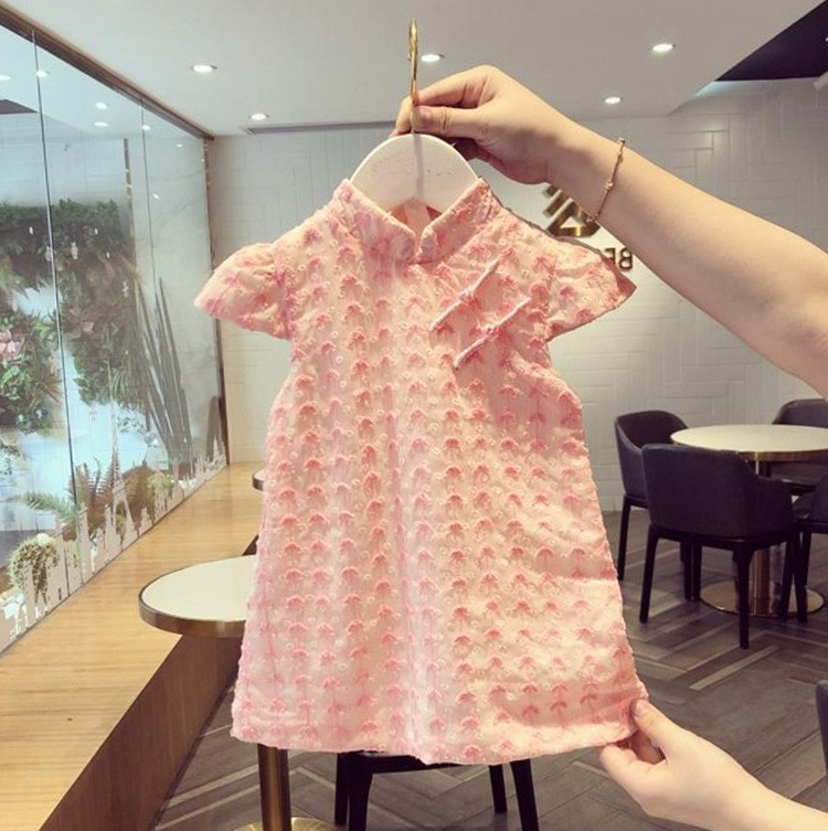 Picture of Girl's butterfly dress 2024 Summer mesh one-year-old dress female Western princess baby dress
