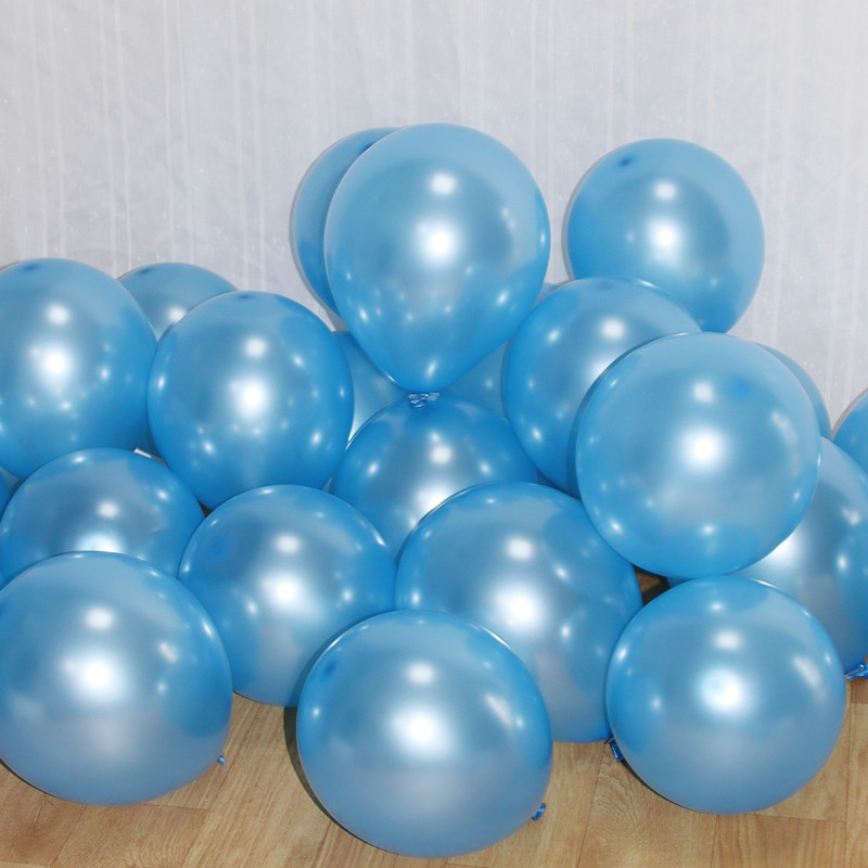 Picture of 10 Inch Thickened Sub Light Blue Ink Blue Haze Night Blue Round Balloon Birthday Bar Decoration