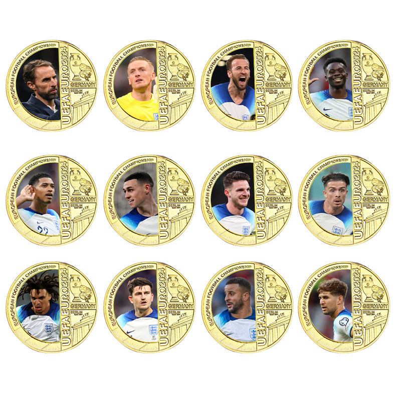Euro 2024 America Cup Ronaldo Messi Commemorative Coins Football Peripheral Gifts Cross-border Same