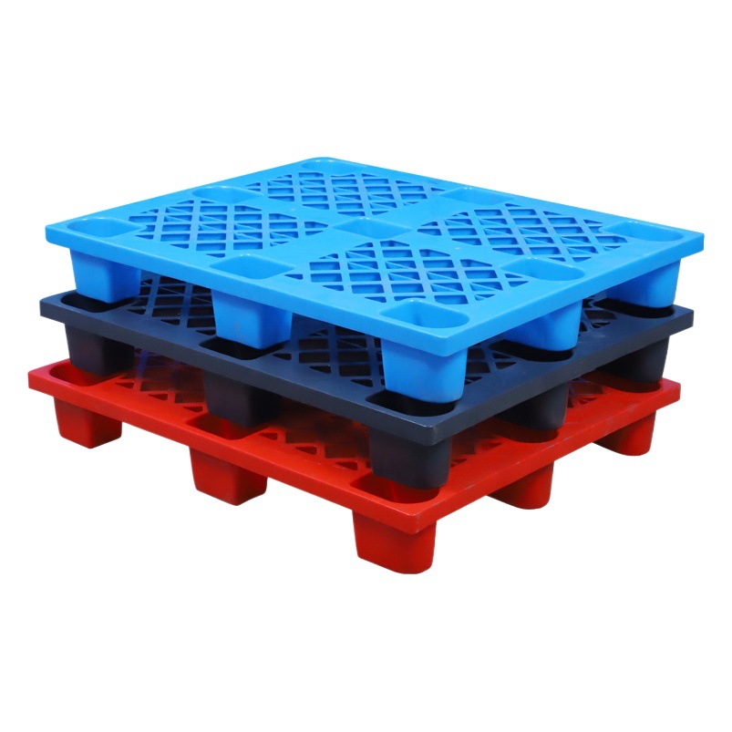 Factory wholesale plastic pallet nine-legged grid pallet storage logistics forklift pallet plastic card floor stacking moisture-proof